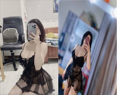 Em gái sexy khoe body bằng bộ đồ see-through quyến rũ người yêu